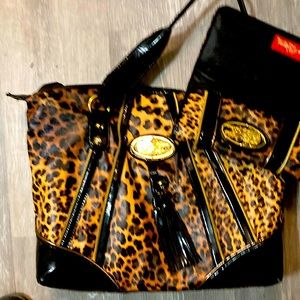 Apple bottom purse and wallet